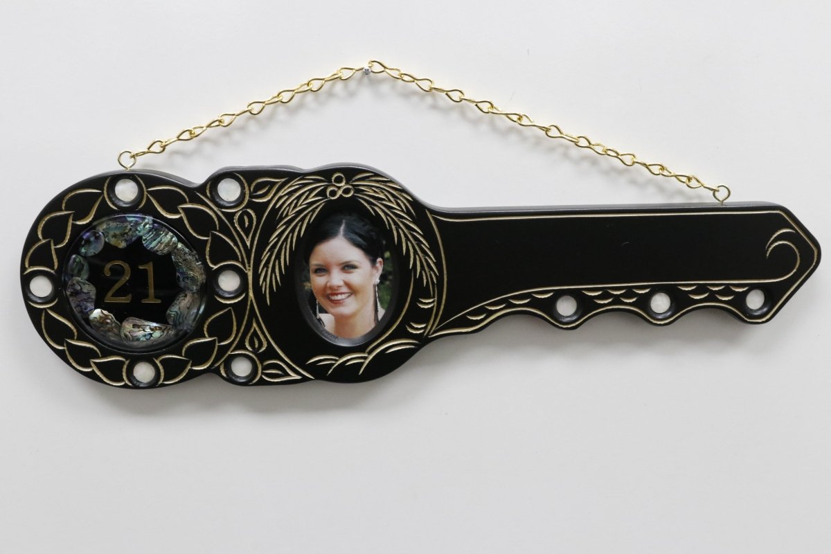 Native Wooden Black 21st key SJ418 with laser engraving