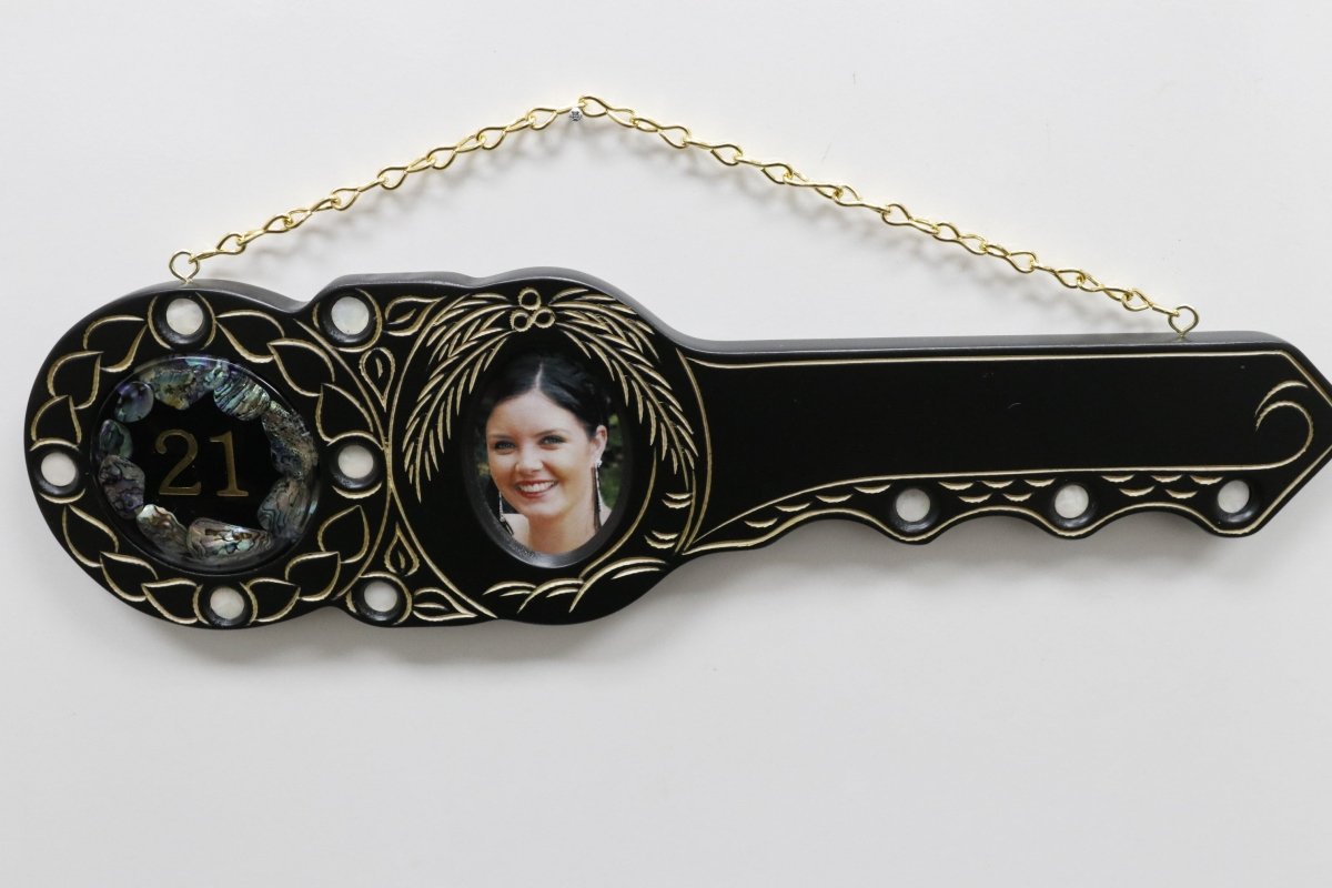 Native Wooden Black 21st key SJ418 with laser engraving