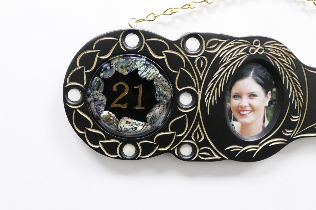 Native Wooden Black 21st key SJ418 with laser engraving