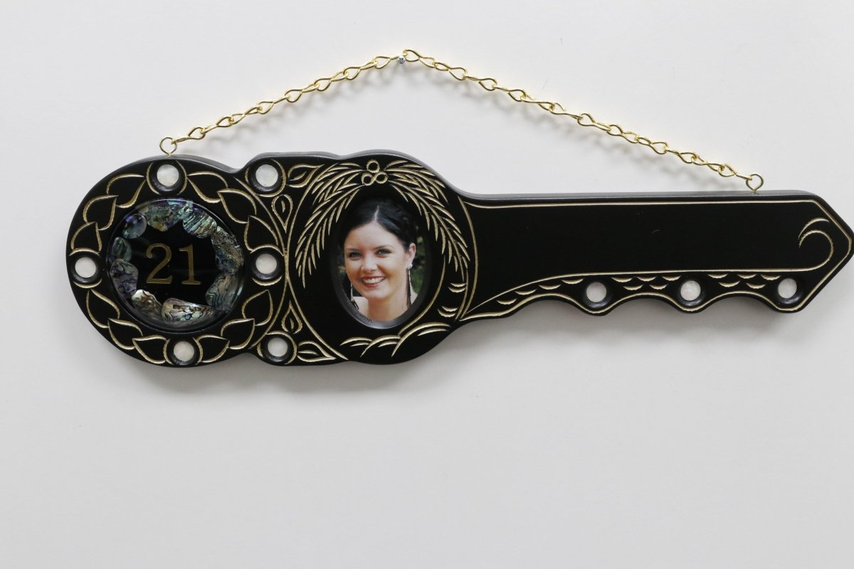 Native Wooden Black 21st key SJ418 with laser engraving