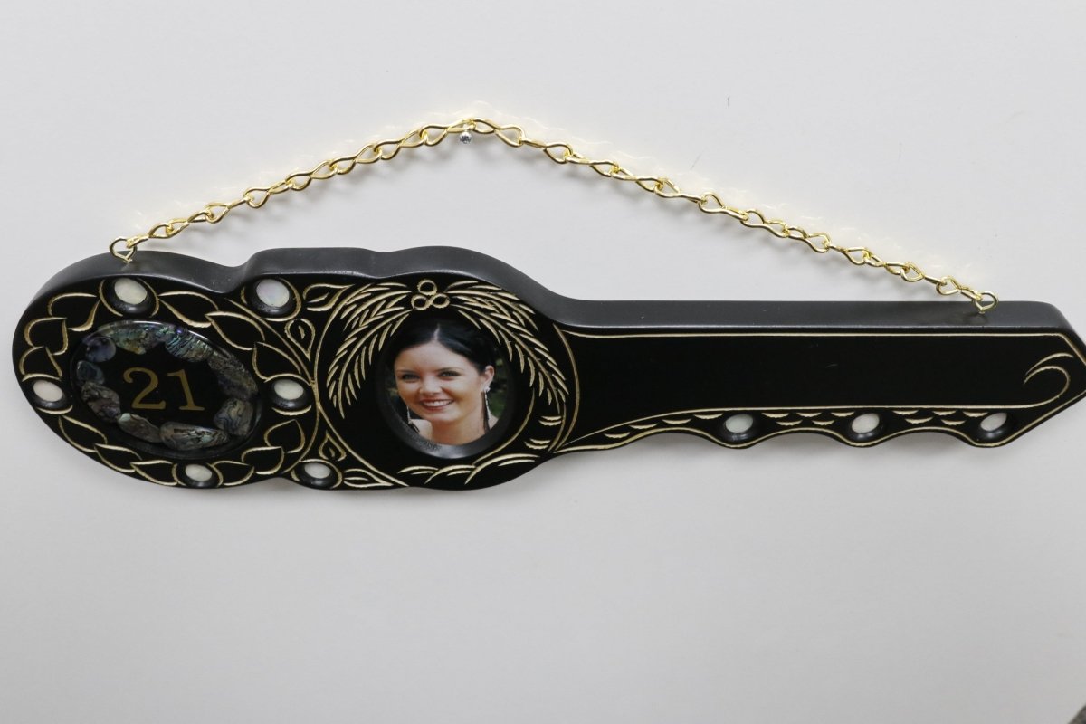 Native Wooden Black 21st key SJ418 with laser engraving