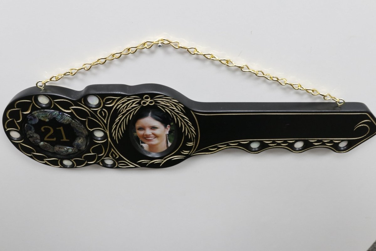 Native Wooden Black 21st key SJ418 with laser engraving