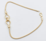 9ct Gold Multi Strand Overlapping Bracelet 19cm