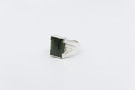 Stg Silver Ring with Greenstone 489ALX