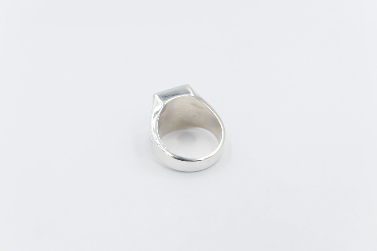 Stg Silver Ring with Greenstone 489ALX