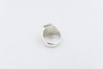 Stg Silver Ring with Greenstone 489ALX