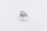 Stg Silver Ring with Greenstone 489ALX