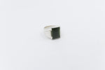 Stg Silver Ring with Greenstone 489ALX