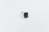 Stg Silver Ring with Greenstone 489ALX