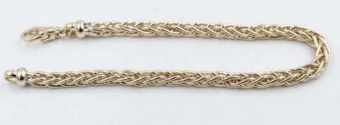 9ct Gold Handmade Wheatsheaf Bracelet 9B9067