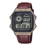 Casio Classic Digital Leather Watch - AE1200WHL-5A