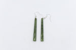 NZ Greenstone Drop slim Earrings