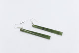 NZ Greenstone Drop slim Earrings