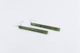 NZ Greenstone Drop slim Earrings