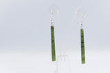 NZ Greenstone Drop slim Earrings