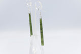 NZ Greenstone Drop slim Earrings