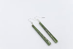NZ Greenstone Drop slim Earrings