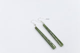 NZ Greenstone Drop slim Earrings