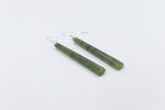 NZ Greenstone Drop slim Earrings
