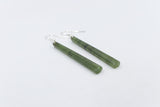 NZ Greenstone Drop slim Earrings