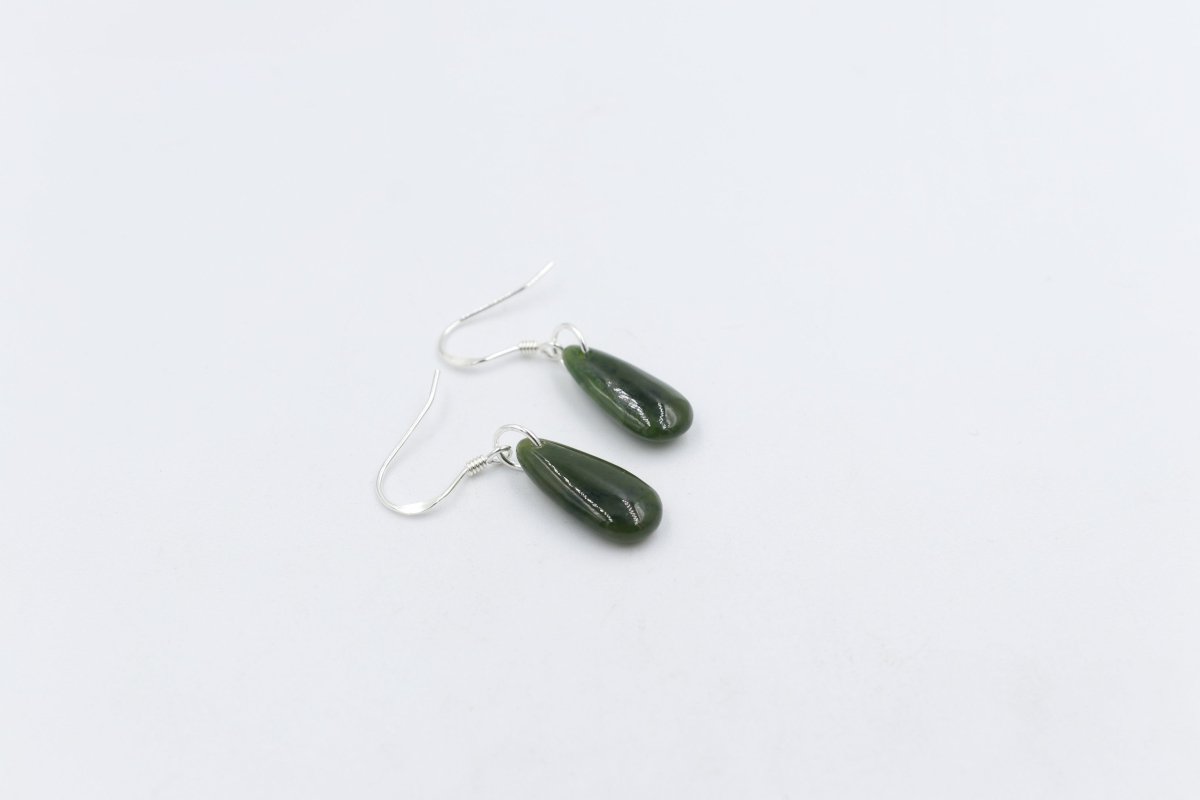 NZ Greenstone Drop Earrings