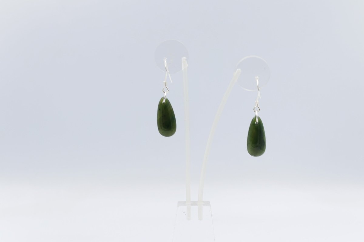 NZ Greenstone Drop Earrings