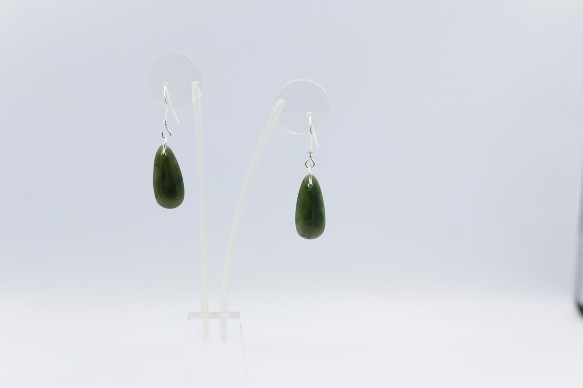 NZ Greenstone Drop Earrings