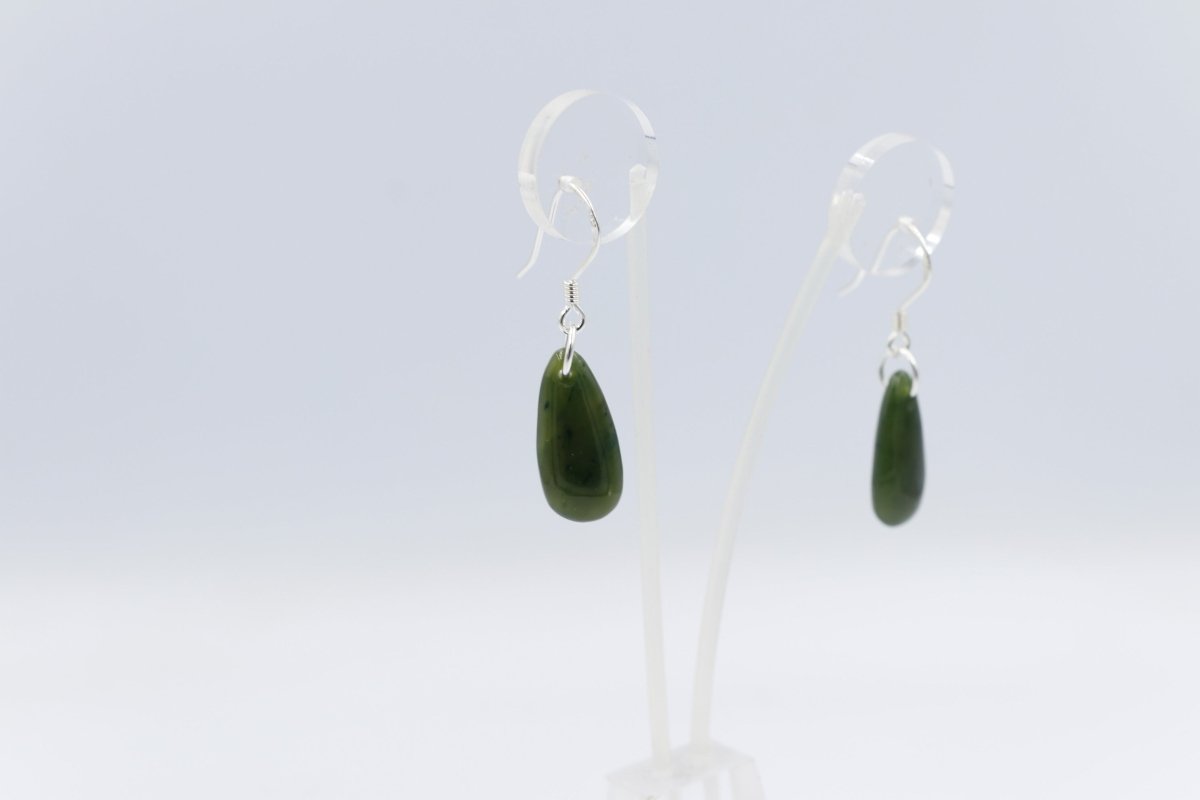 NZ Greenstone Drop Earrings