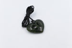 New Zealand Greenstone Cross Heart