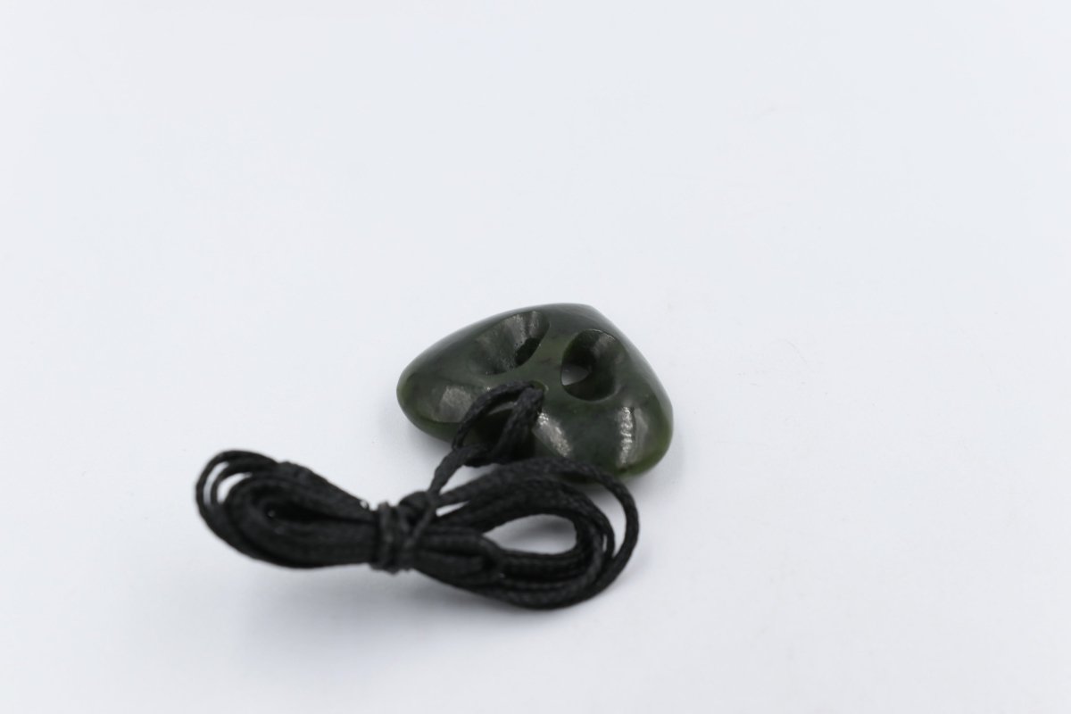 New Zealand Greenstone Cross Heart