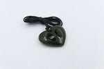 New Zealand Greenstone Cross Heart