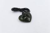 New Zealand Greenstone Cross Heart