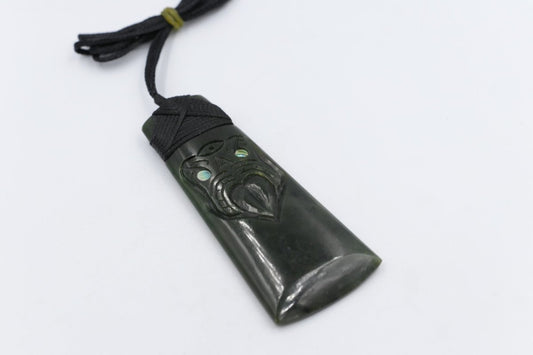 New Zealand Greenstone Toki with Mask