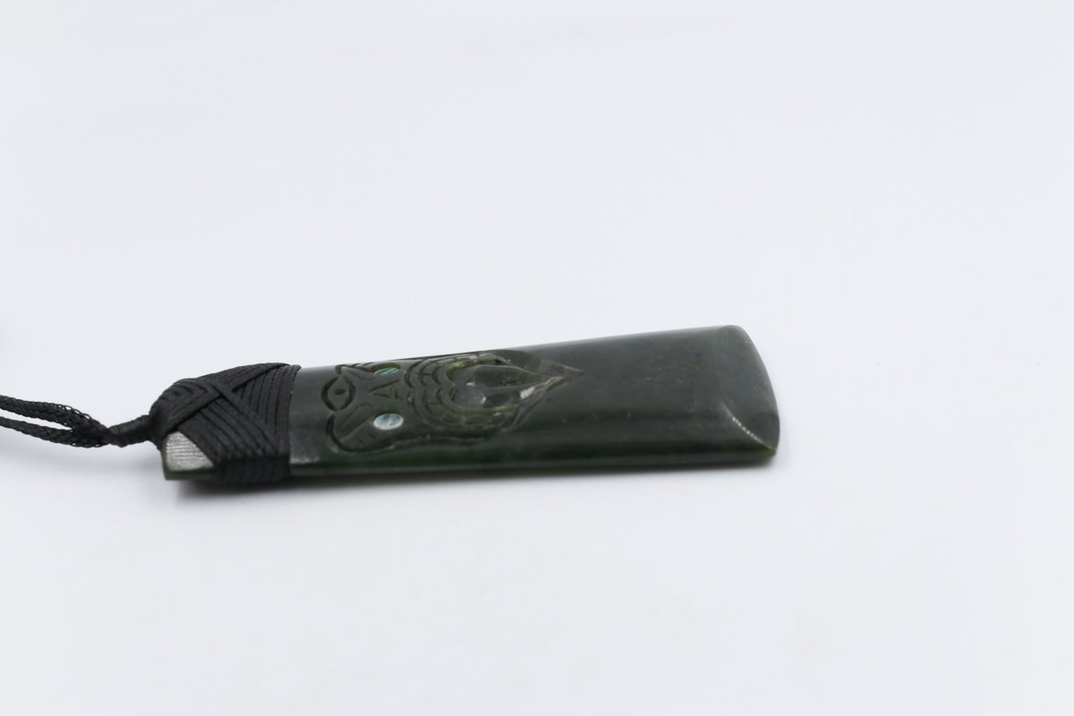 New Zealand Greenstone Toki with Mask