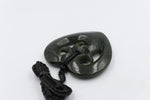 New zealand Greenstone Heart with Triple Koru