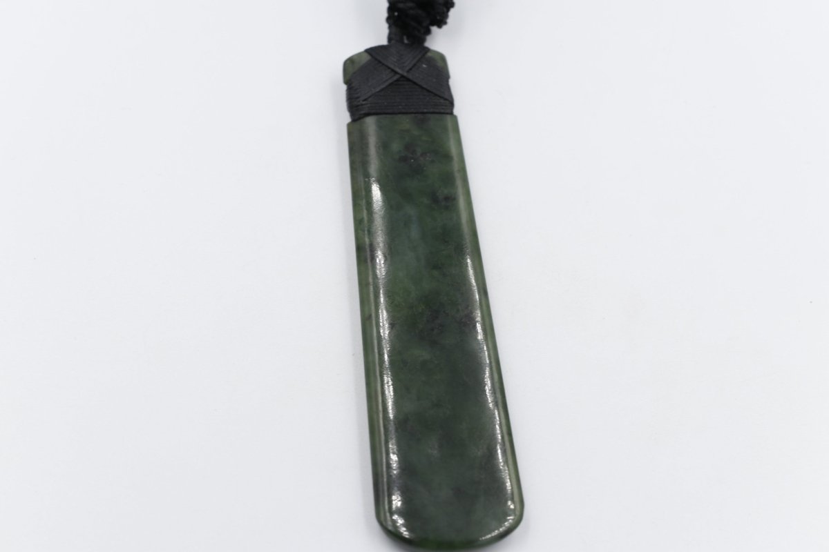 New Zealand Greenstone Toki with Whale Engraved