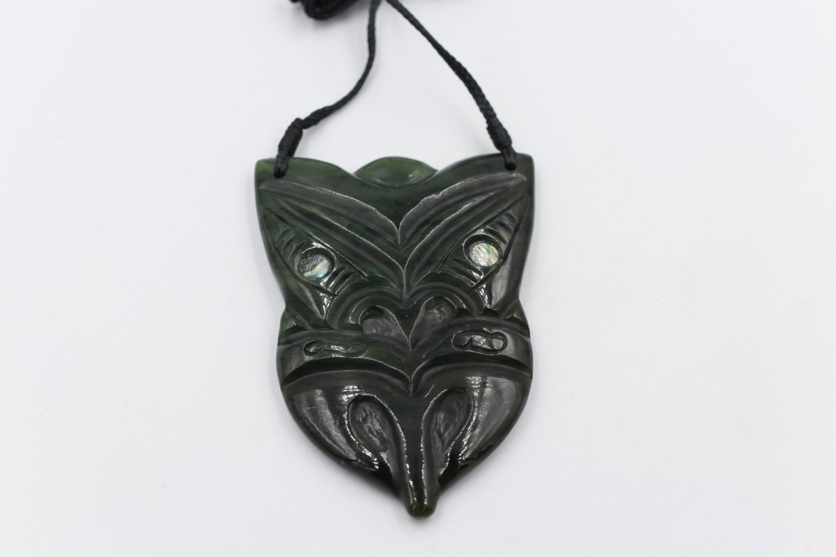 New Zealand Greenstone Hei Tiki Head