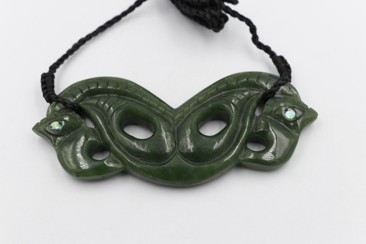 New Zealand Greenstone Double Manaia