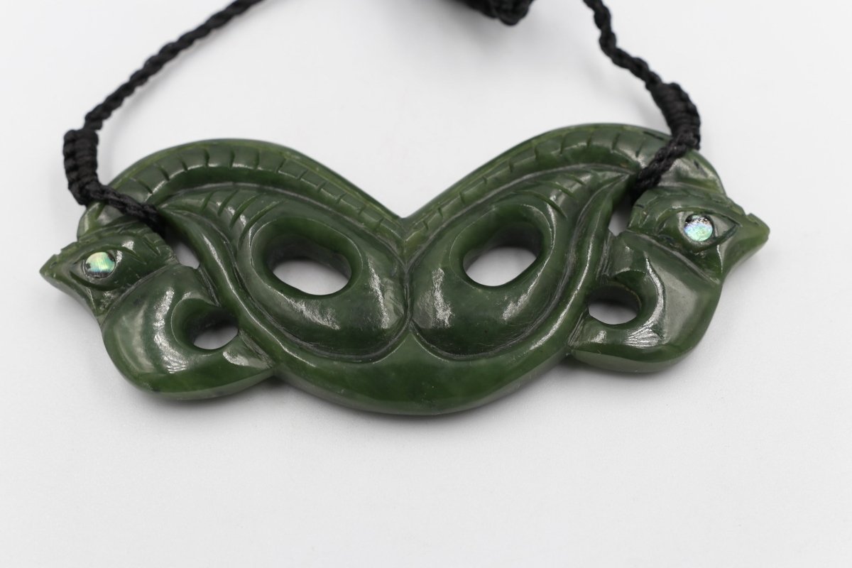 New Zealand Greenstone Double Manaia