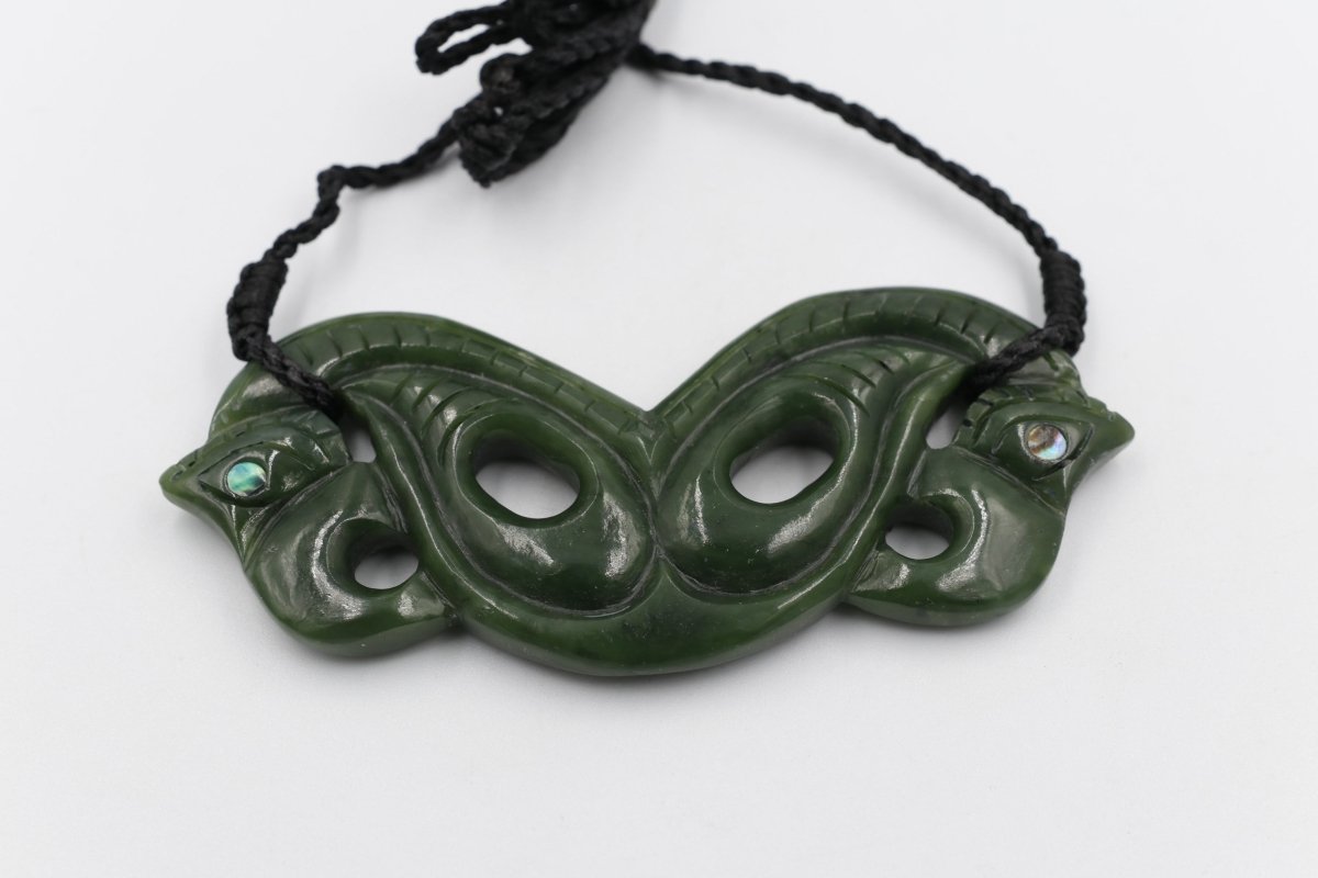 New Zealand Greenstone Double Manaia