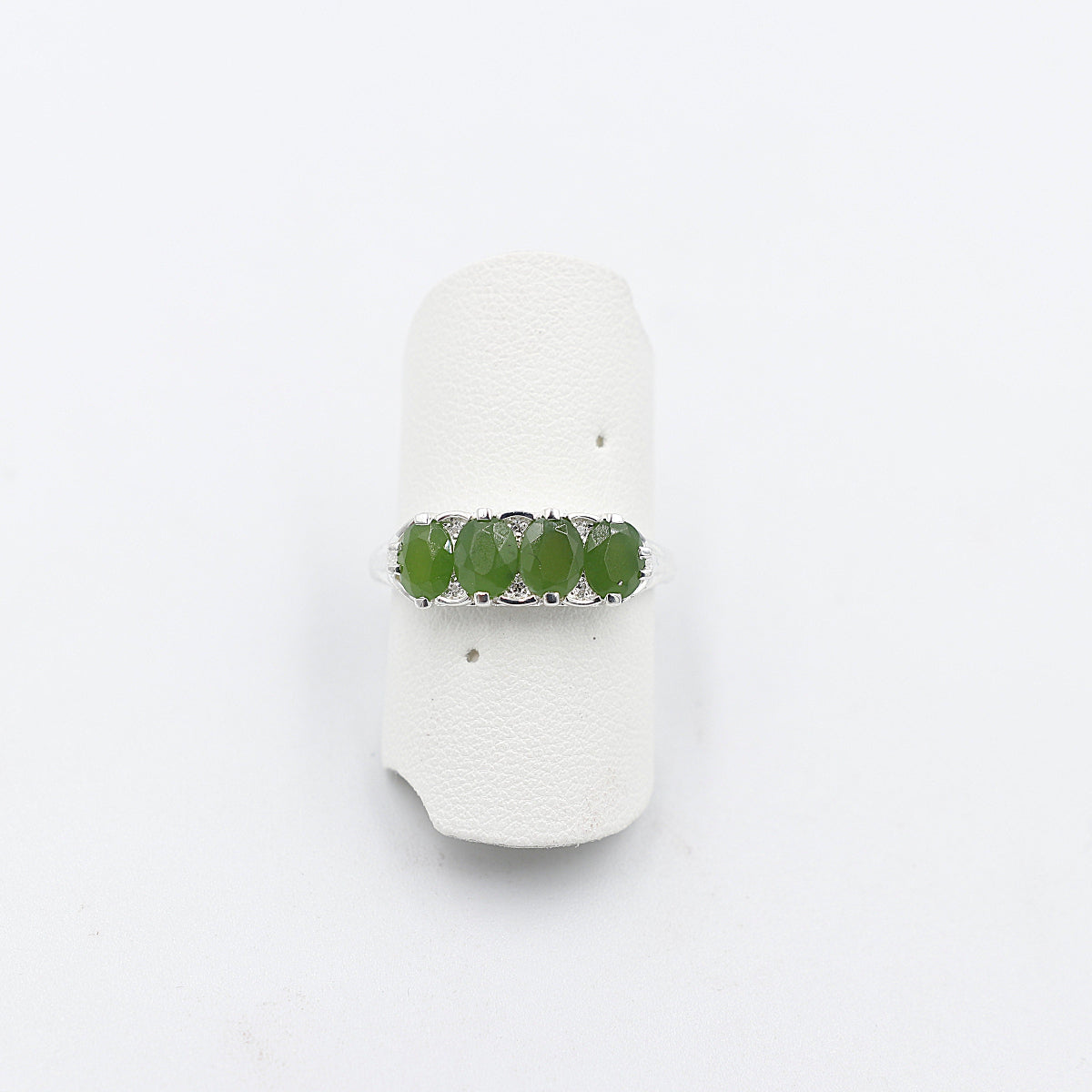 Stg Silver Ring with Greenstone SYR7993