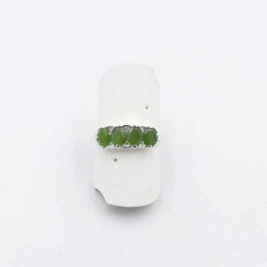 Stg Silver Ring with Greenstone SYR7993