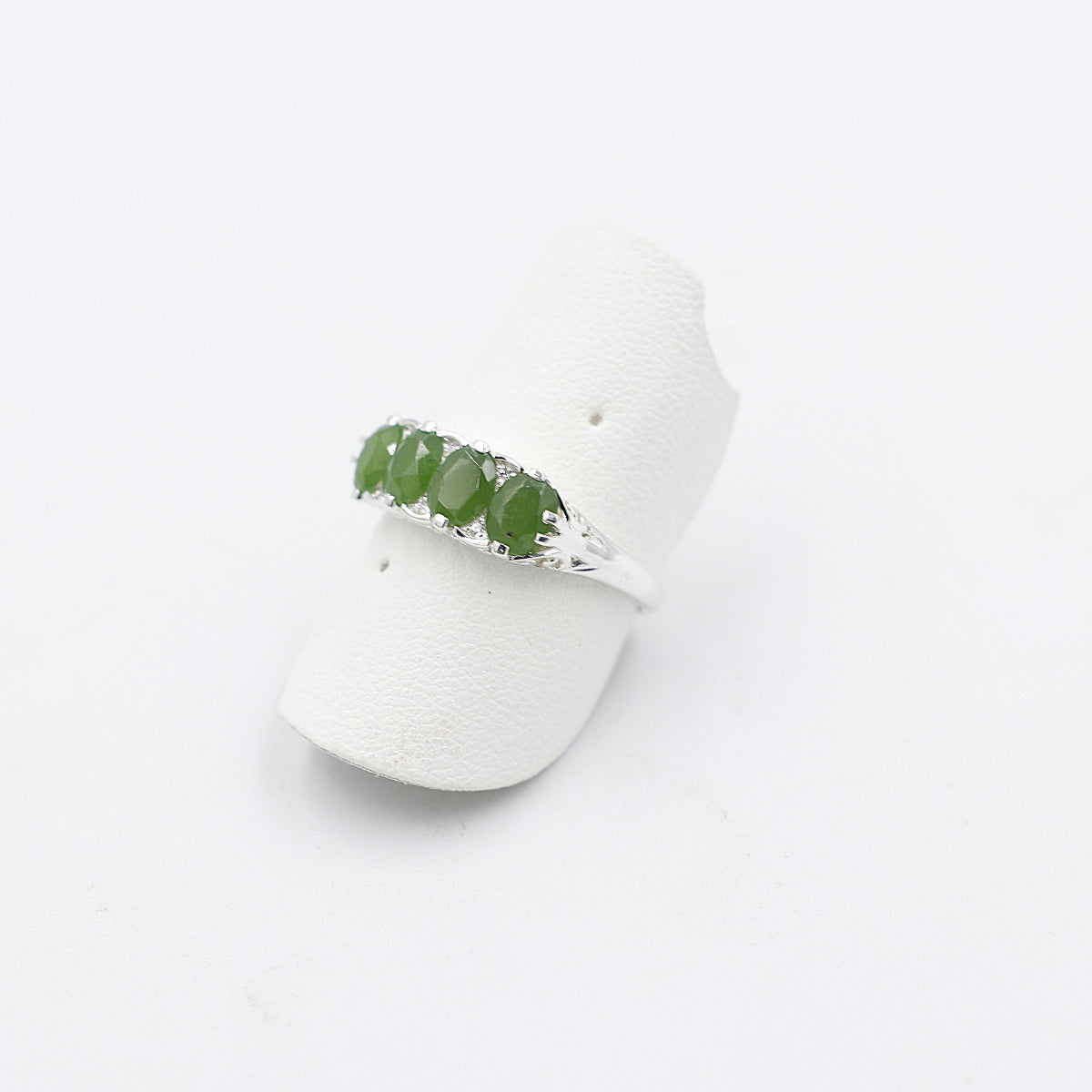 Stg Silver Ring with Greenstone SYR7993