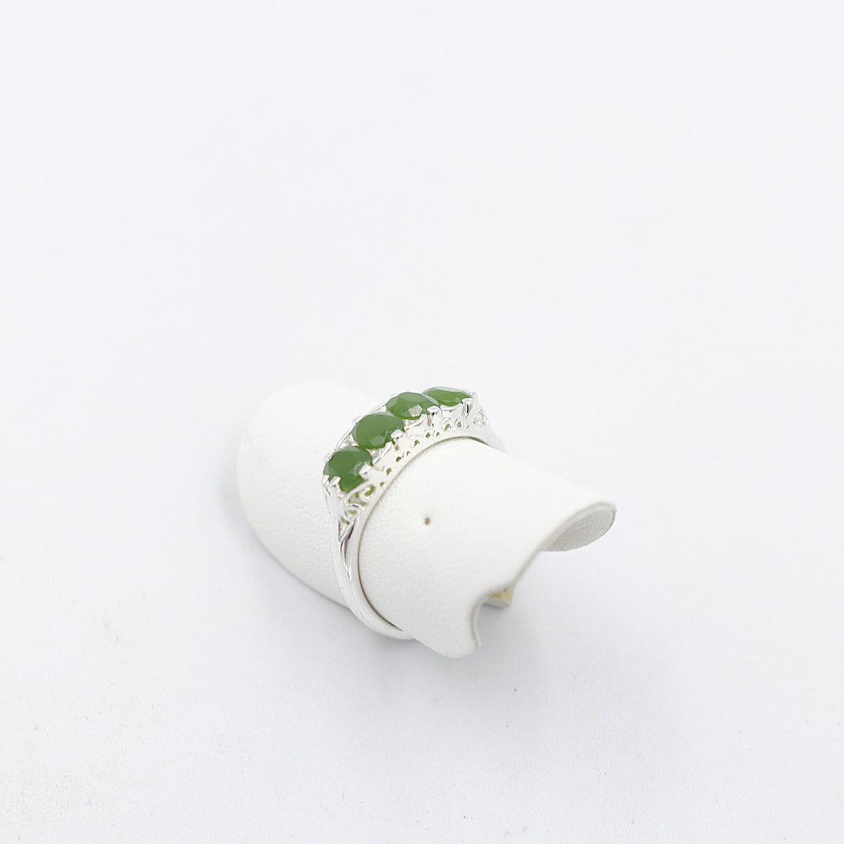 Stg Silver Ring with Greenstone SYR7993