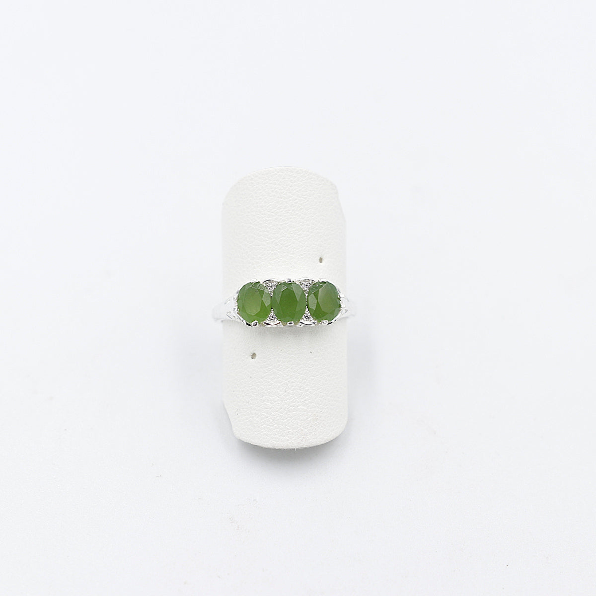 Stg Silver Ring with Greenstone SYR7986