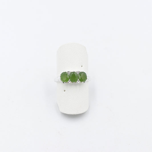 Stg Silver Ring with Greenstone SYR7986