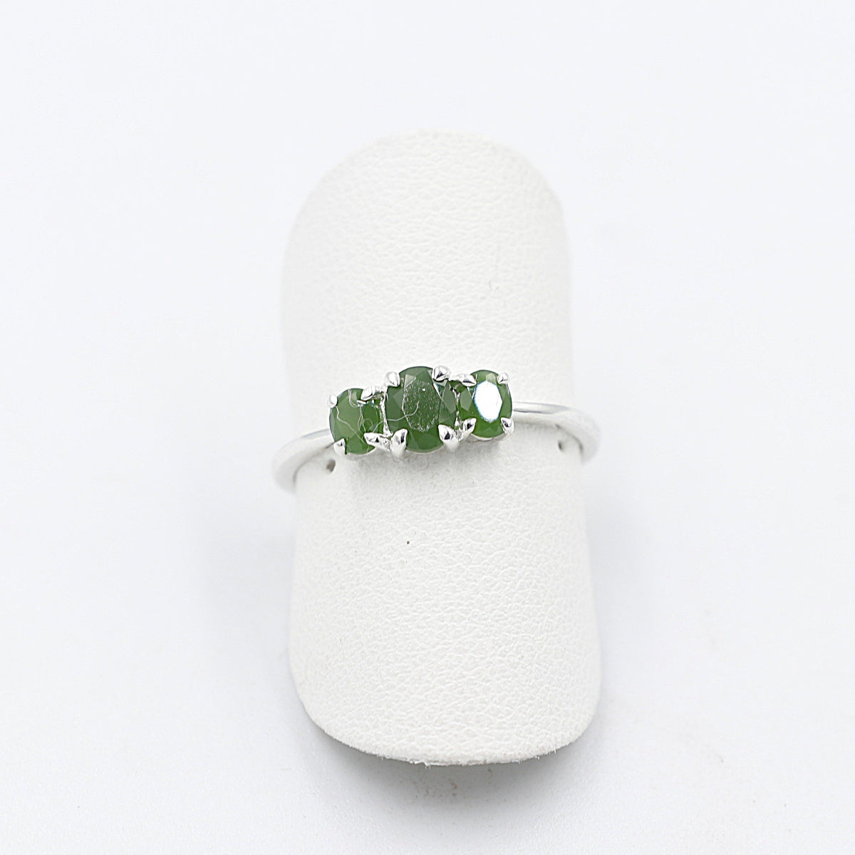 Stg Silver Ring with Greenstone SYR8098