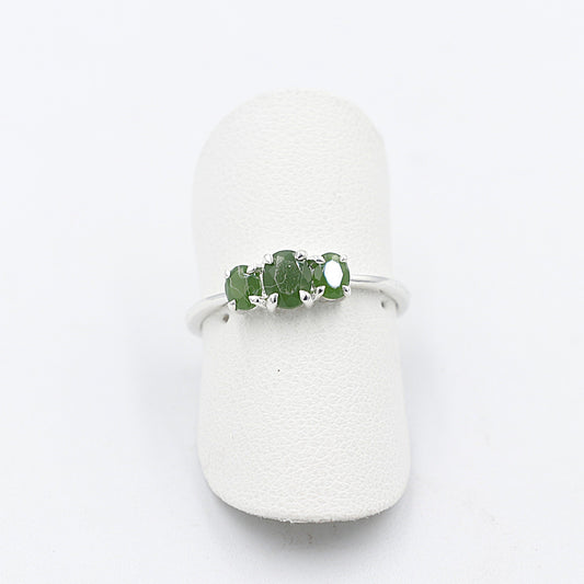 Stg Silver Ring with Greenstone SYR8098