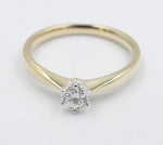 9ct Gold with White Gold Claws 0.37ct Solitaire Ring SYR8151
