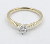 9ct Gold with White Gold Claws 0.37ct Solitaire Ring SYR8151